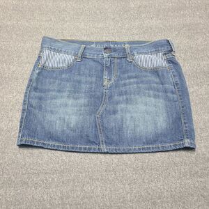 Womens Jeans Skirt 4 Blue‎ Mini Beach Walking Fun Boho Denim